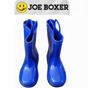 Joe Boxer Bright Blue Kids Pull-On Rain Boots